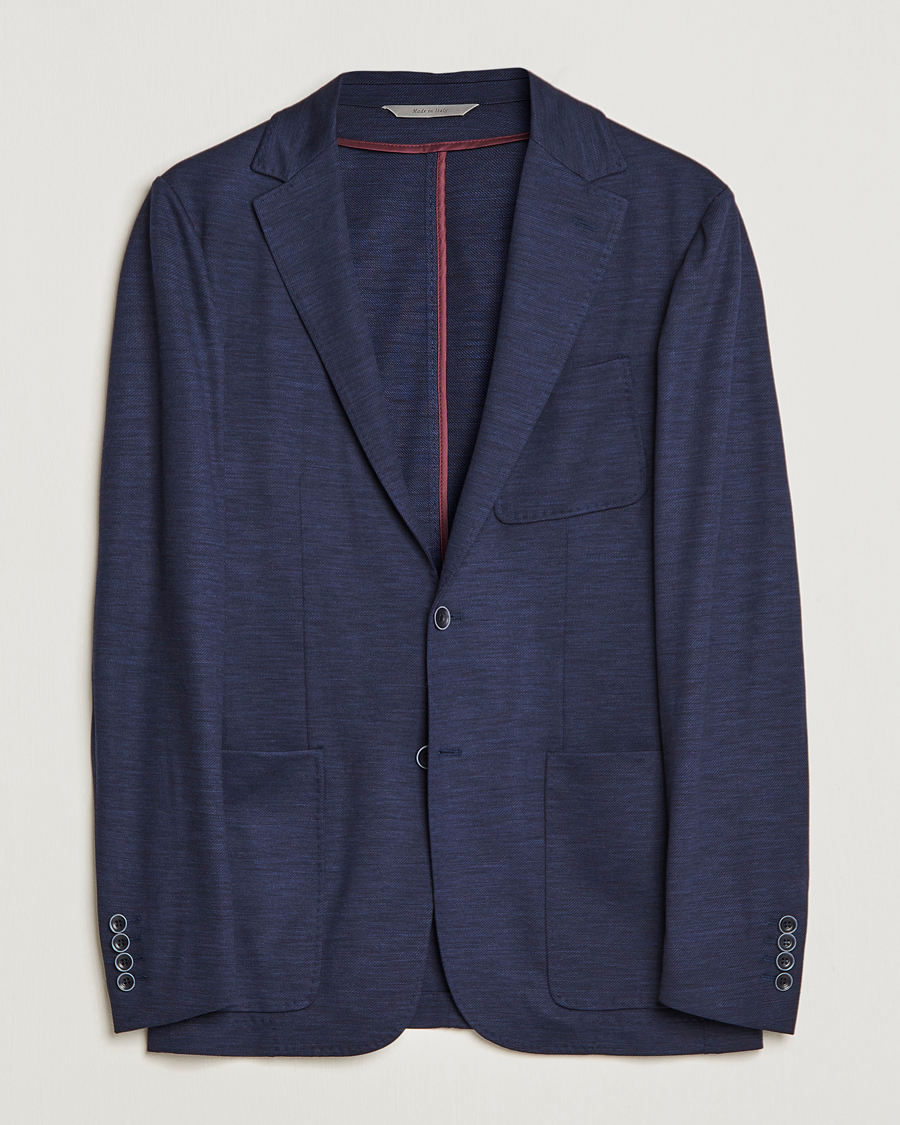 Herre | Dressjakker | Canali | Wool Jersey Blazer Navy