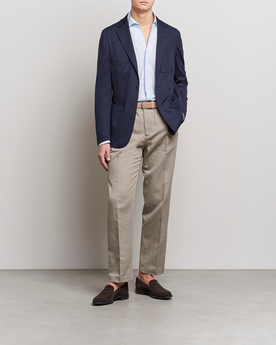 Herre | Dressjakker | Canali | Wool Jersey Blazer Navy