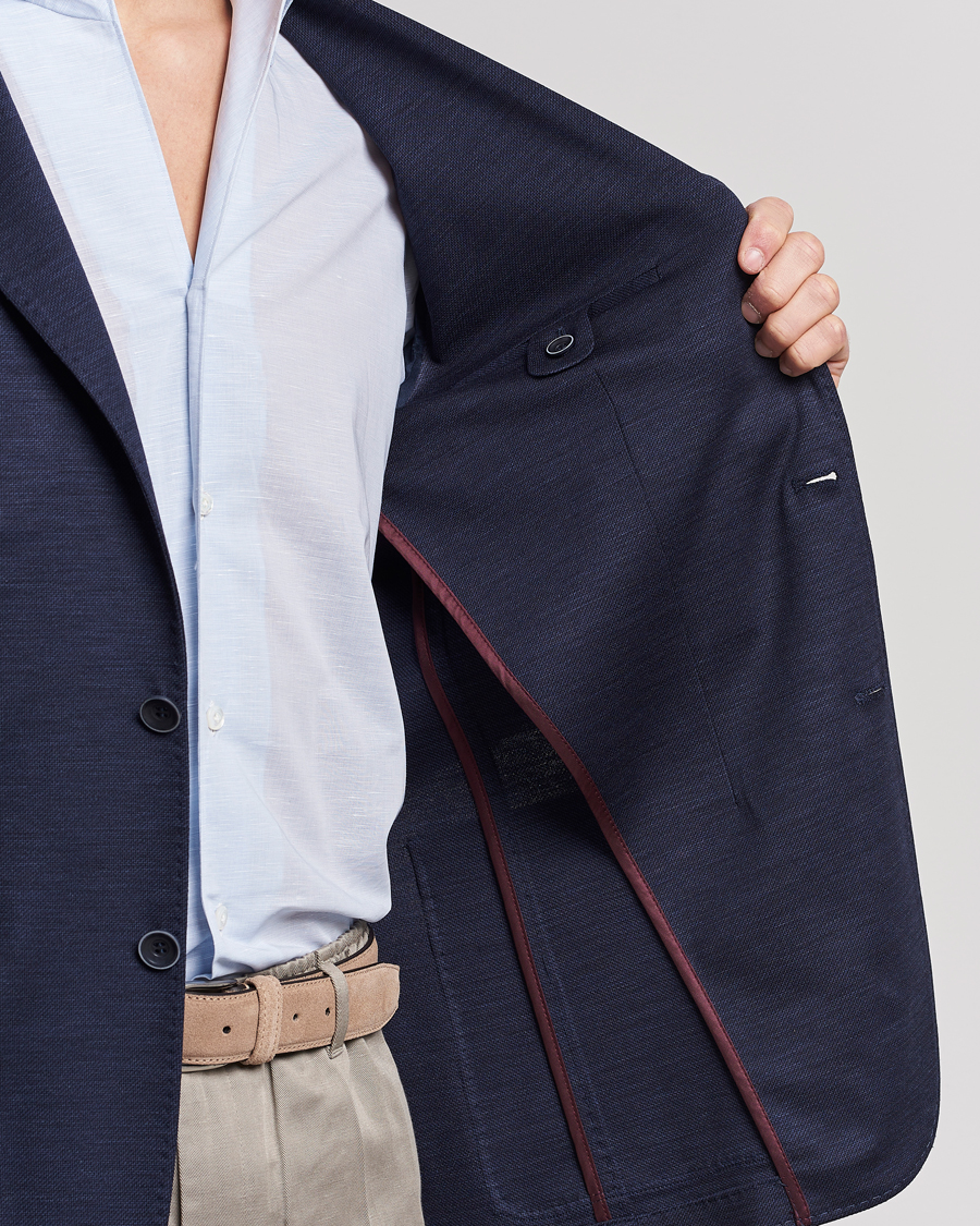 Herre | Dressjakker | Canali | Wool Jersey Blazer Navy