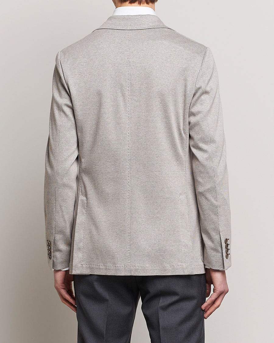 Herre | Dressjakker | Canali | Houndstooth Jersey Blazer Beige