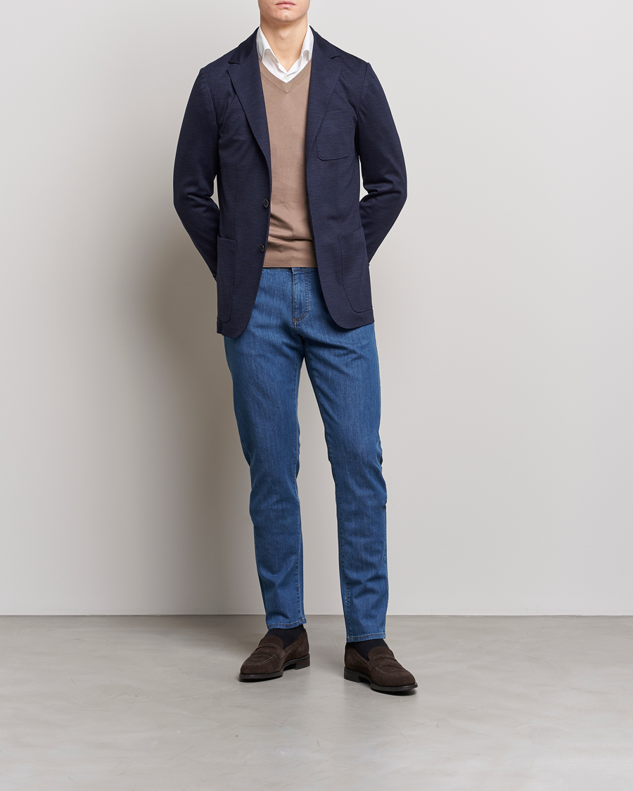Herre | Jeans | Canali | Slim Fit 5-Pocket Jeans Blue Wash