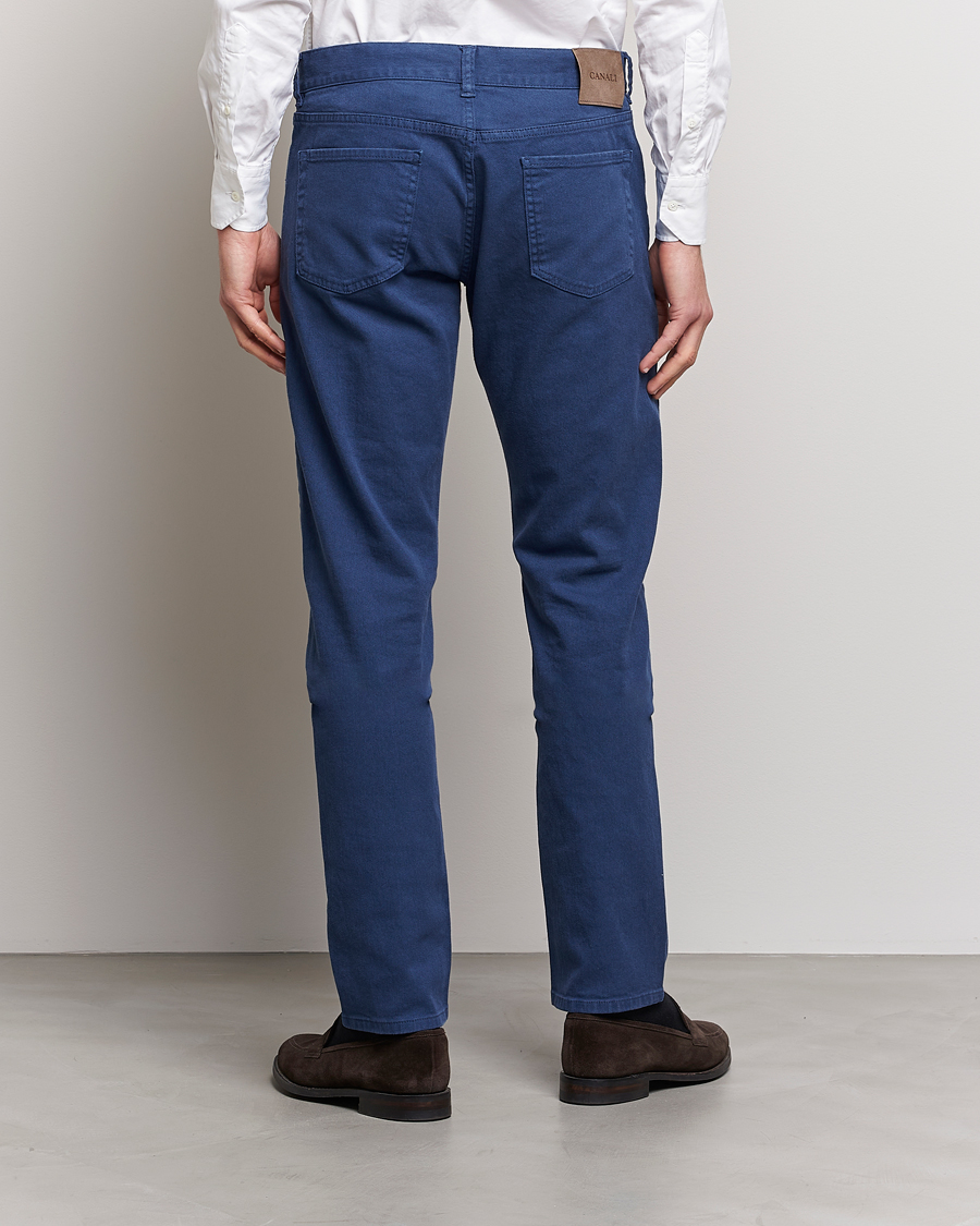 Herre | Bukser | Canali | Slim Fit 5-Pocket Pants Dark Blue