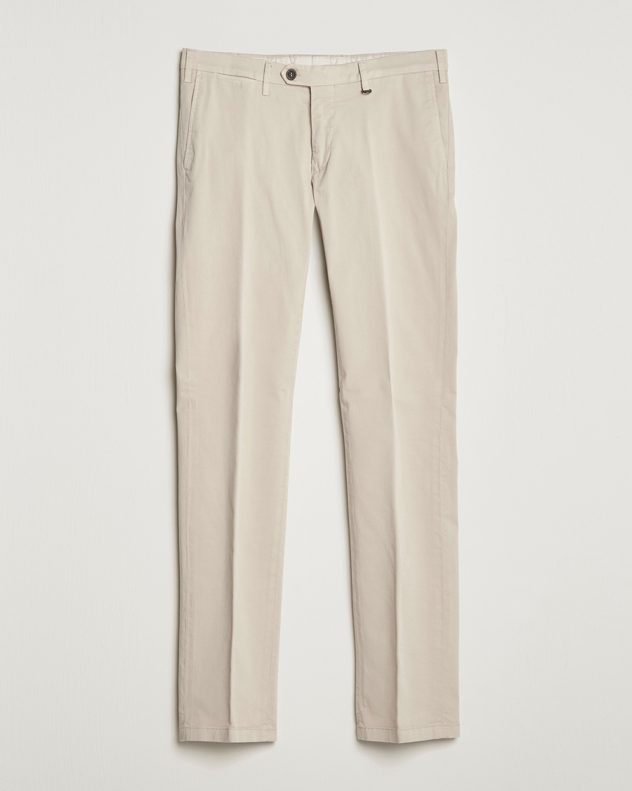 Herre | Bukser | Canali | Cotton Stretch Chinos Beige