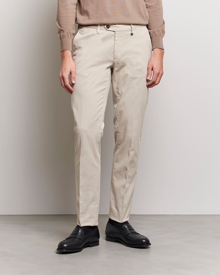Herre |  | Canali | Cotton Stretch Chinos Beige