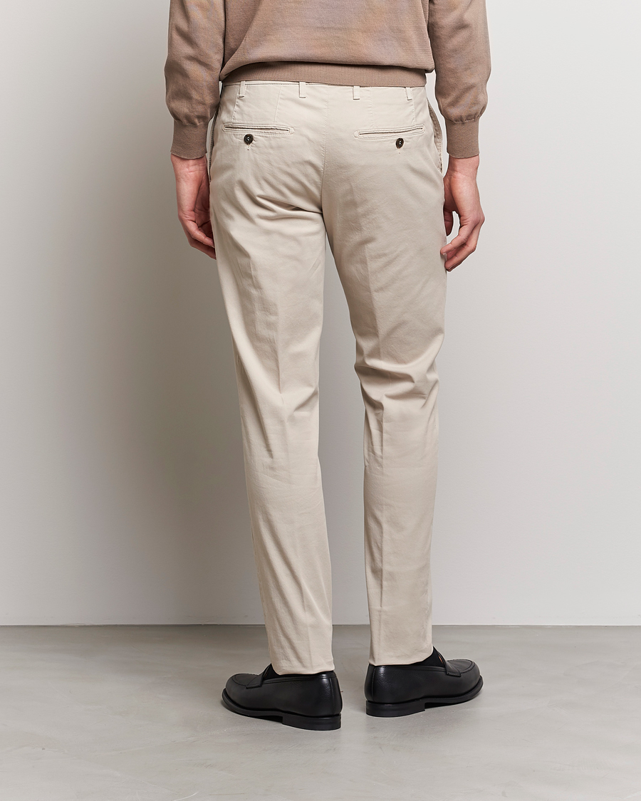 Herre | Bukser | Canali | Cotton Stretch Chinos Beige