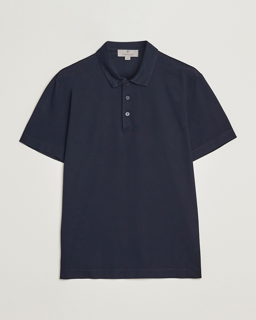 Herre | Pikéer | Canali | Short Sleeve Polo Pique Navy