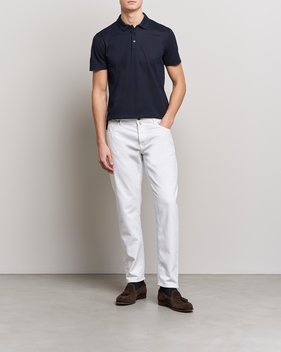 Herre | Pikéer | Canali | Short Sleeve Polo Pique Navy
