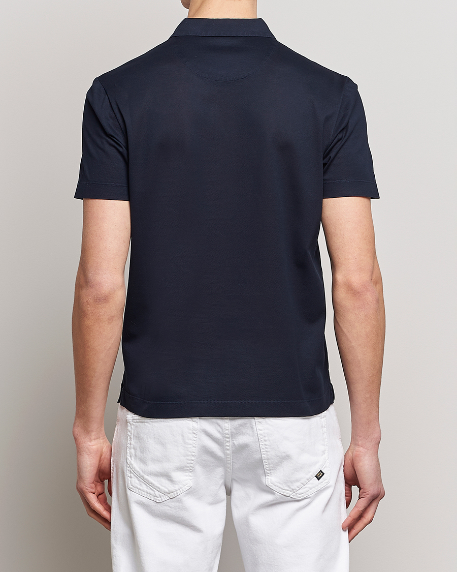Herre | Pikéer | Canali | Short Sleeve Polo Pique Navy