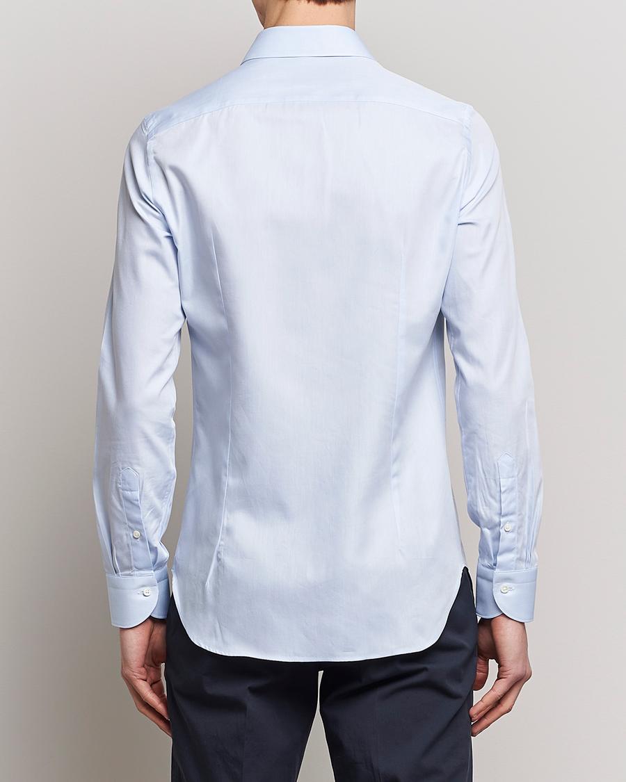 Herre | Skjorter | Canali | Slim Fit Cotton Shirt Light Blue