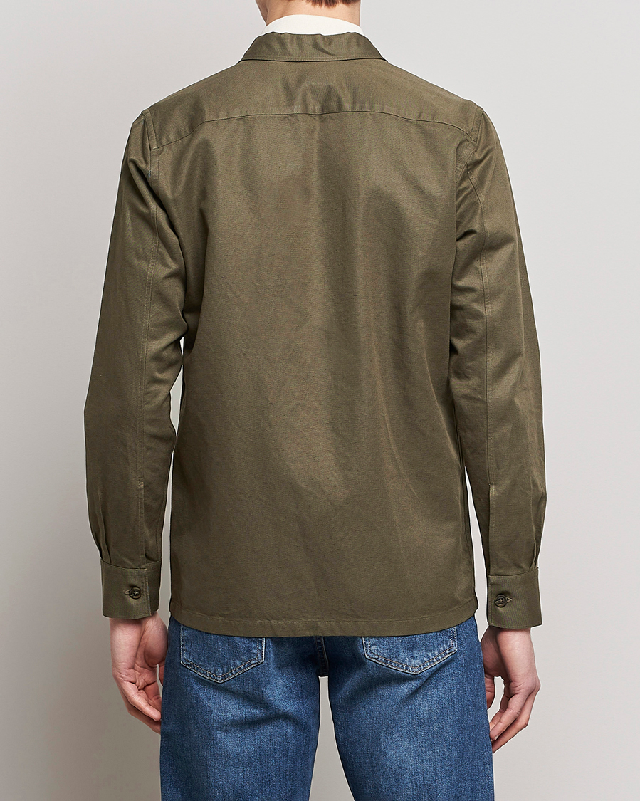 Herre | Skjorter | Canali | Safari Overshirt Olive