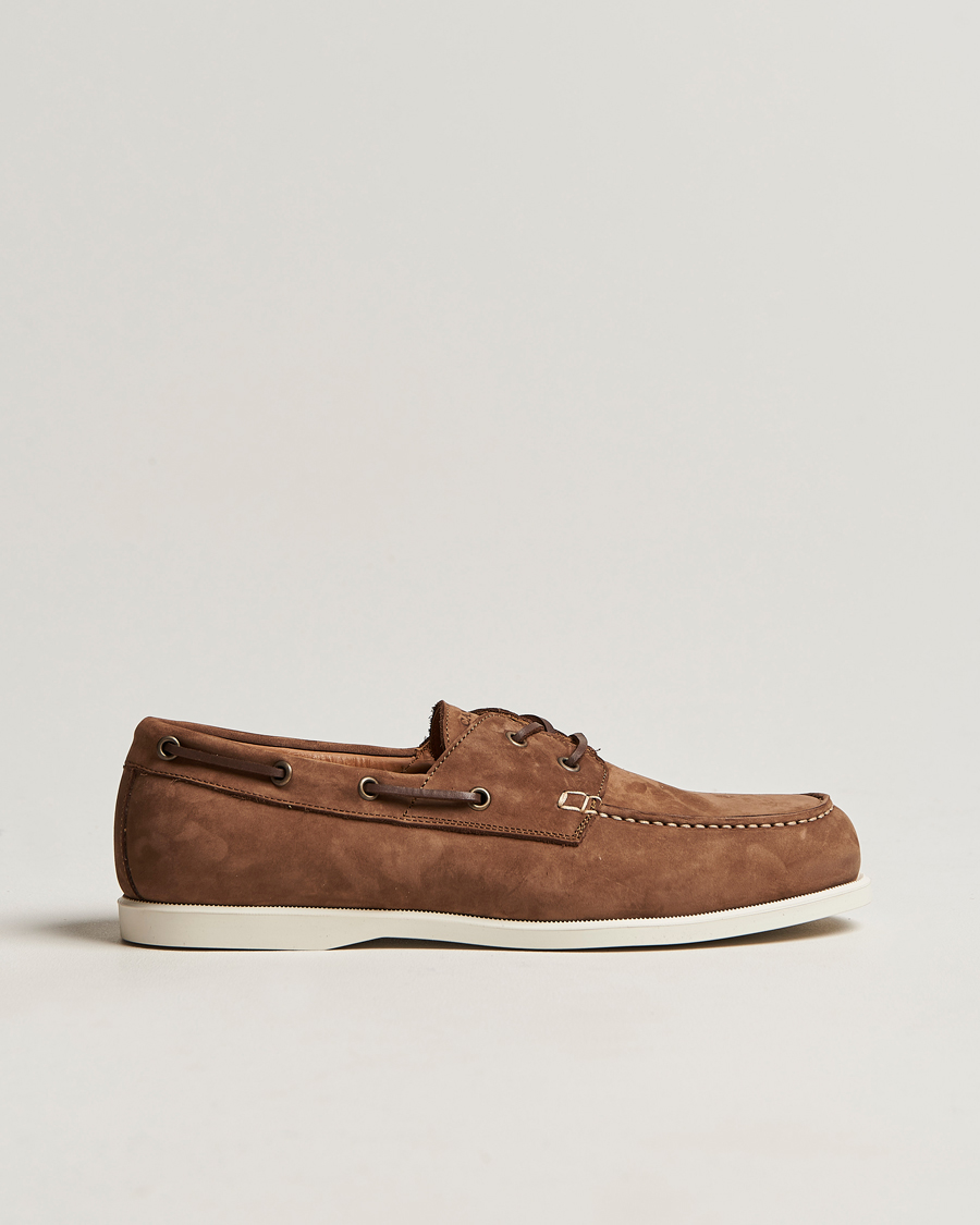 Herre | Canali Boat Shoes Dark Brown Nubuck | Canali | Boat Shoes Dark Brown Nubuck