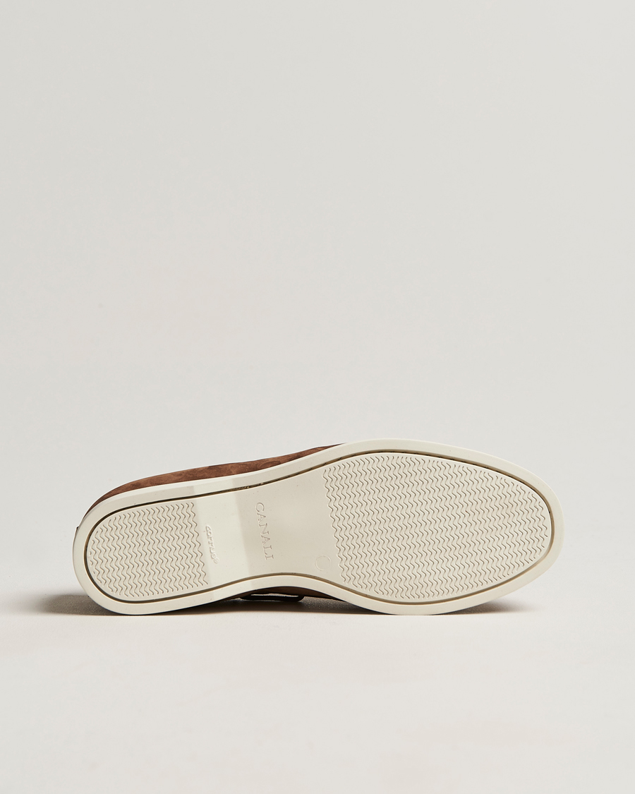 Herre | Canali Boat Shoes Dark Brown Nubuck | Canali | Boat Shoes Dark Brown Nubuck