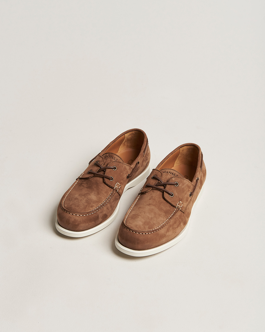 Herre | Seilersko | Canali | Boat Shoes Dark Brown Nubuck