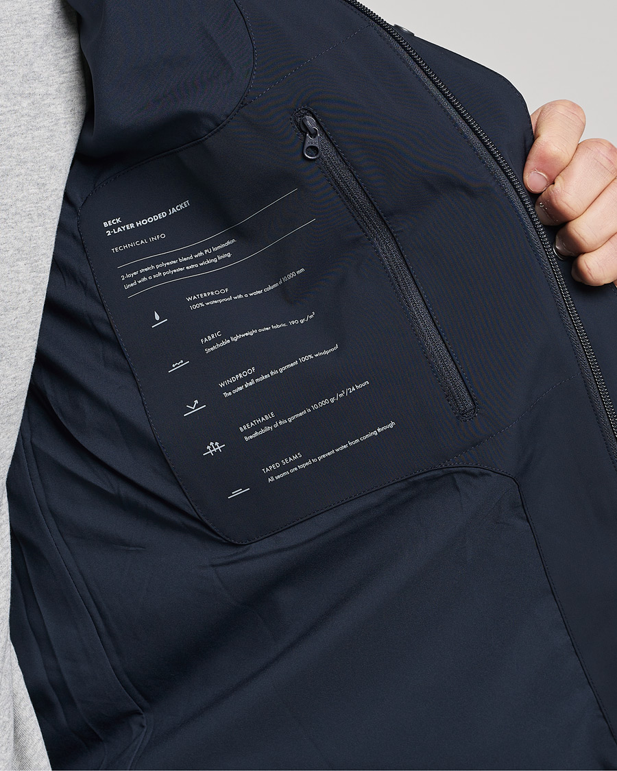 Herre | Jakker | NN07 | Beck Waterproof Field Jacket Navy Blue