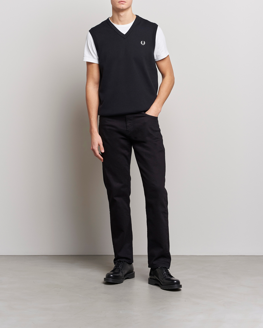 Herre | Gensere | Fred Perry | Classic V-Neck Tank Black