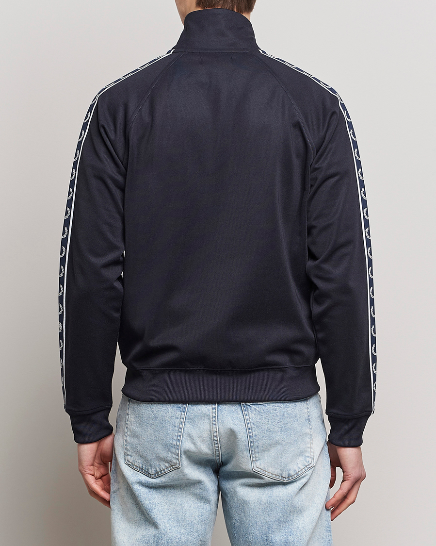Herre | Gensere | Fred Perry | Taped Track Jacket Navy/White