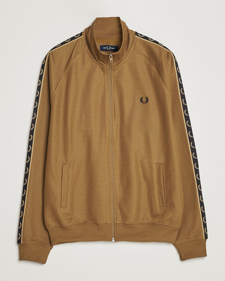 Herre | Gensere | Fred Perry | Taped Track Jacket Shaded Stone