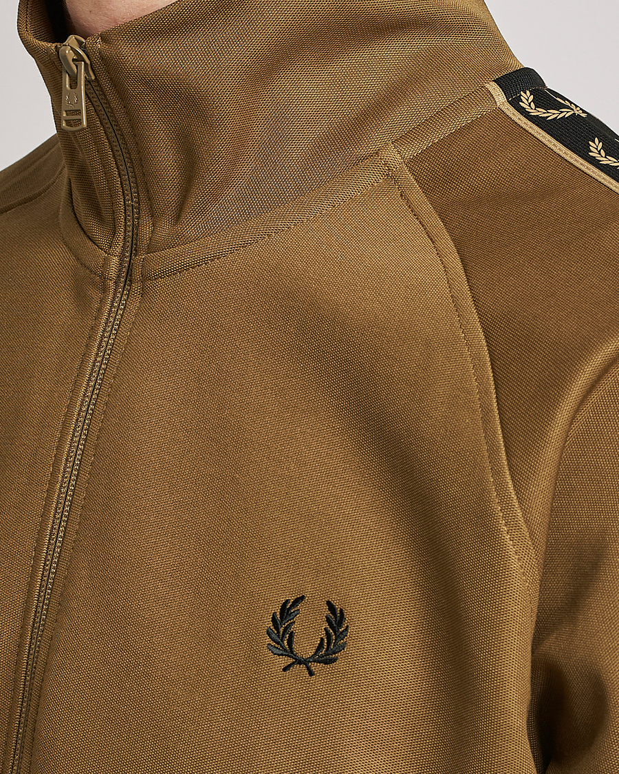 Herre | Gensere | Fred Perry | Taped Track Jacket Shaded Stone