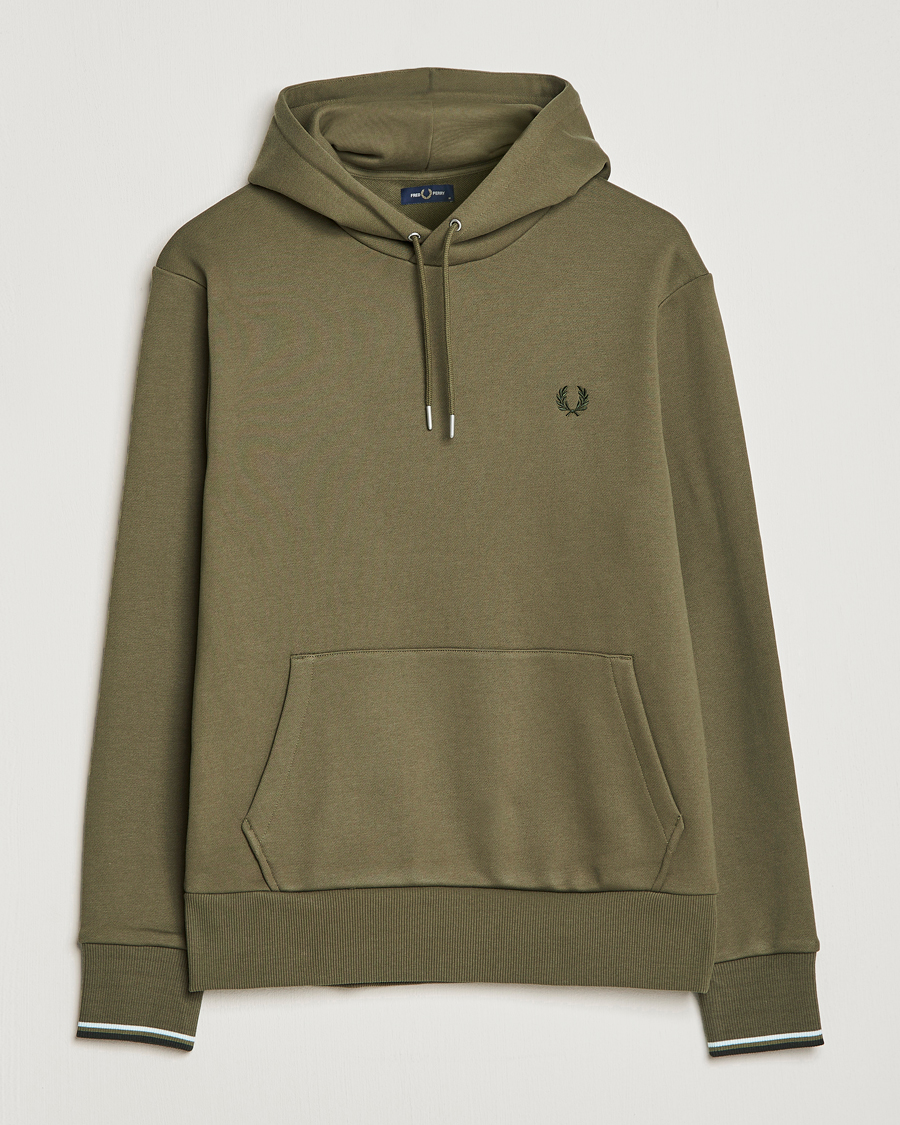 Herre | Gensere | Fred Perry | Tipped Hooded Sweatshirt Unifrom Green