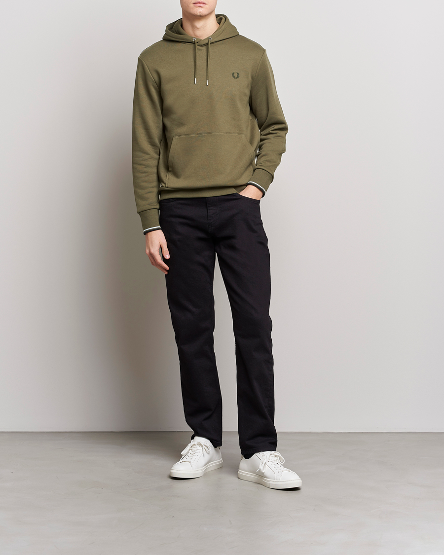 Herre | Gensere | Fred Perry | Tipped Hooded Sweatshirt Unifrom Green