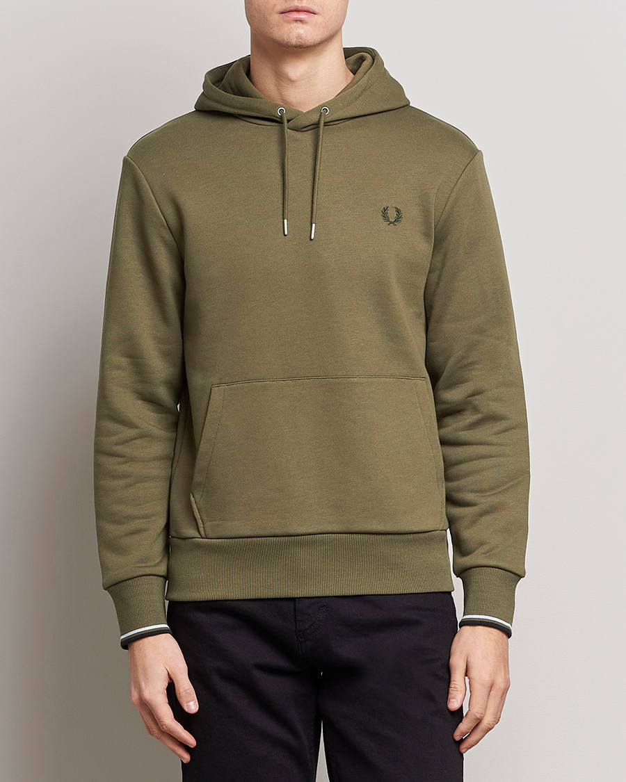Herre | Gensere | Fred Perry | Tipped Hooded Sweatshirt Unifrom Green