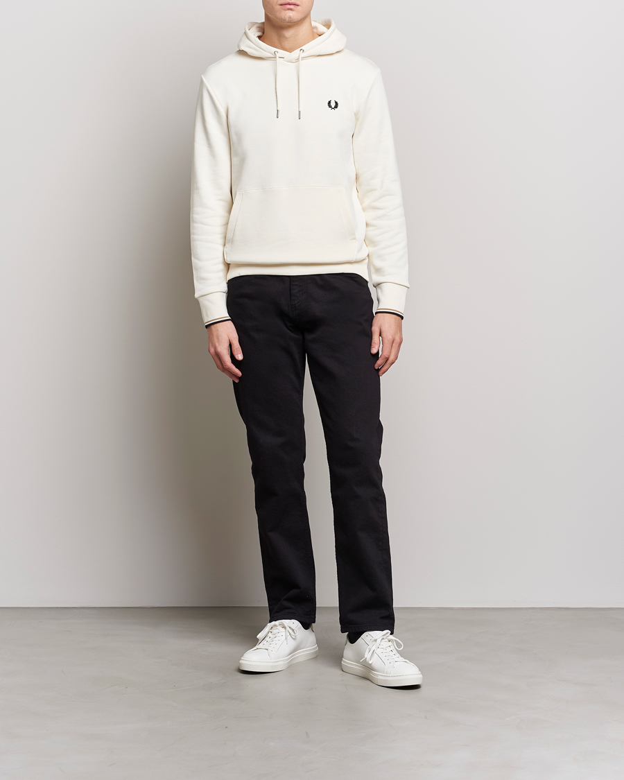 Herre | Gensere | Fred Perry | Tipped Hooded Sweatshirt Ecru