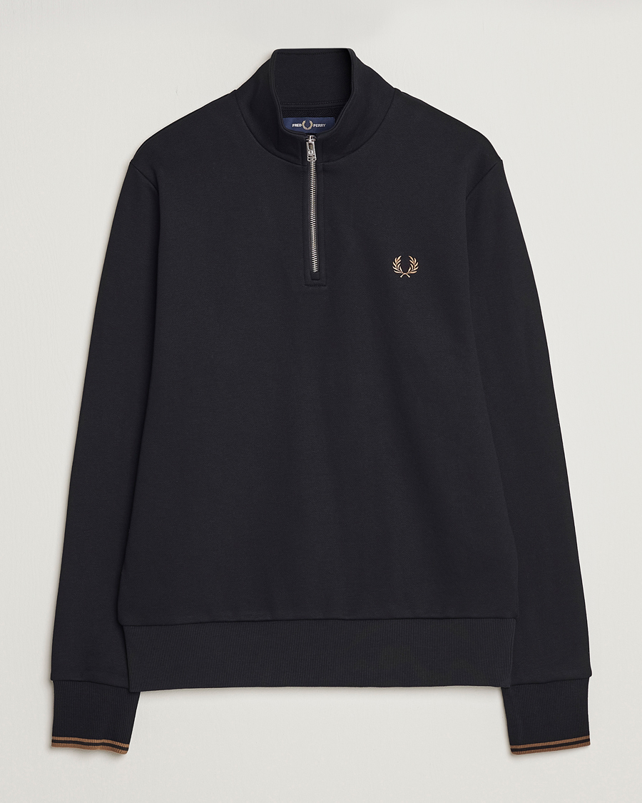 Herre | Gensere | Fred Perry | Half Zip Sweatshirt Black