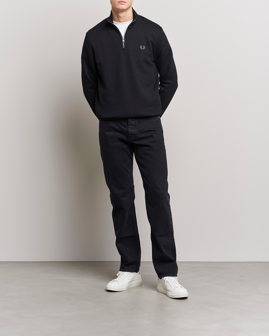 Herre | Gensere | Fred Perry | Half Zip Sweatshirt Black