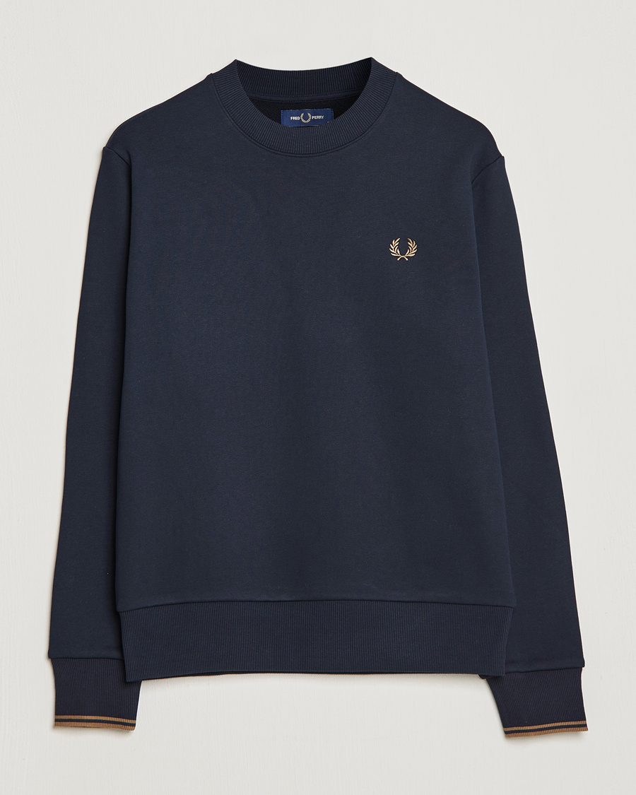 Herre | Gensere | Fred Perry | Crew Neck Sweatshirt Navy