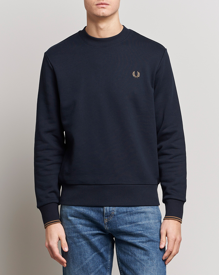 Herre |  | Fred Perry | Crew Neck Sweatshirt Navy