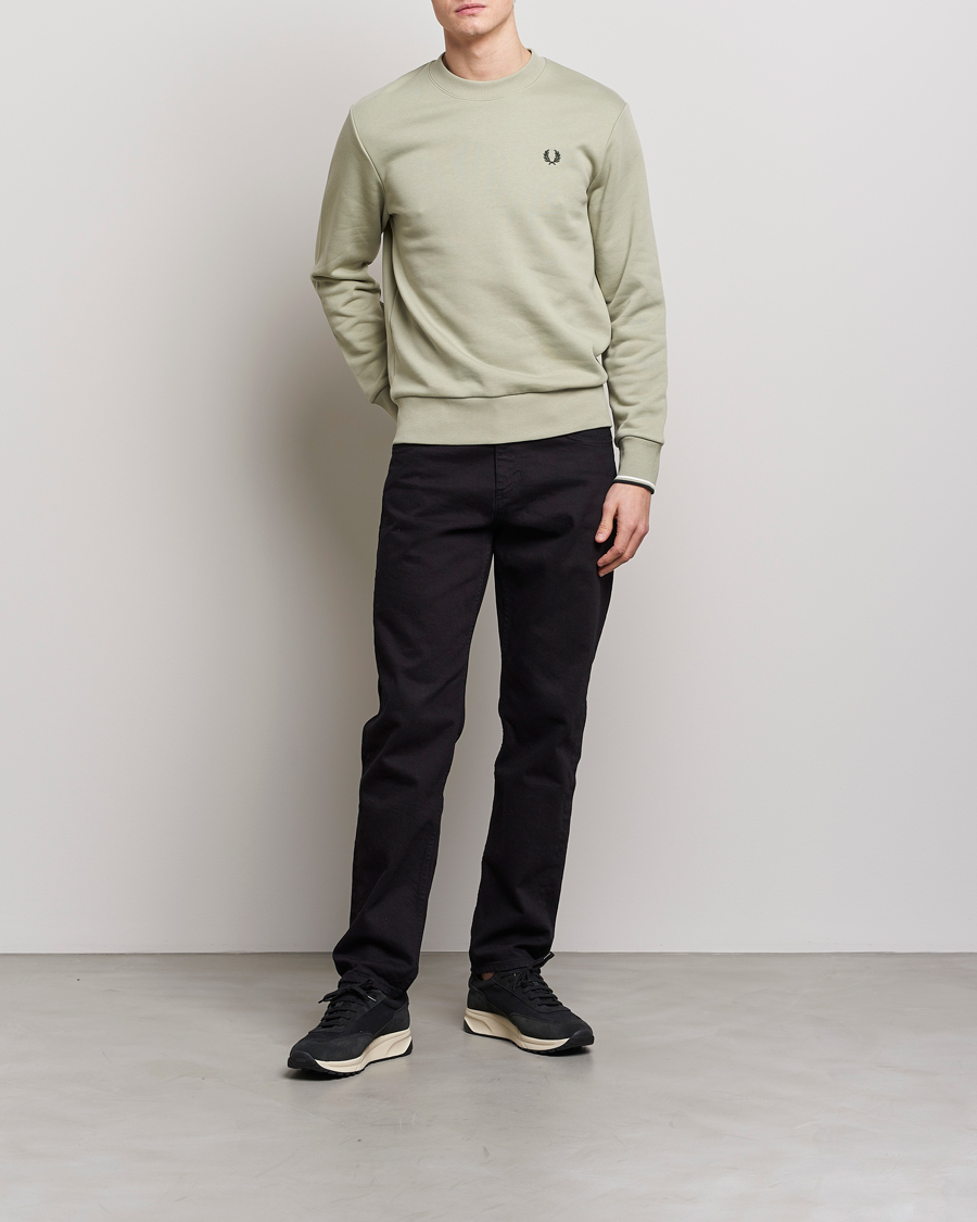 Herre | Gensere | Fred Perry | Crew Neck Sweatshirt Sea Gras