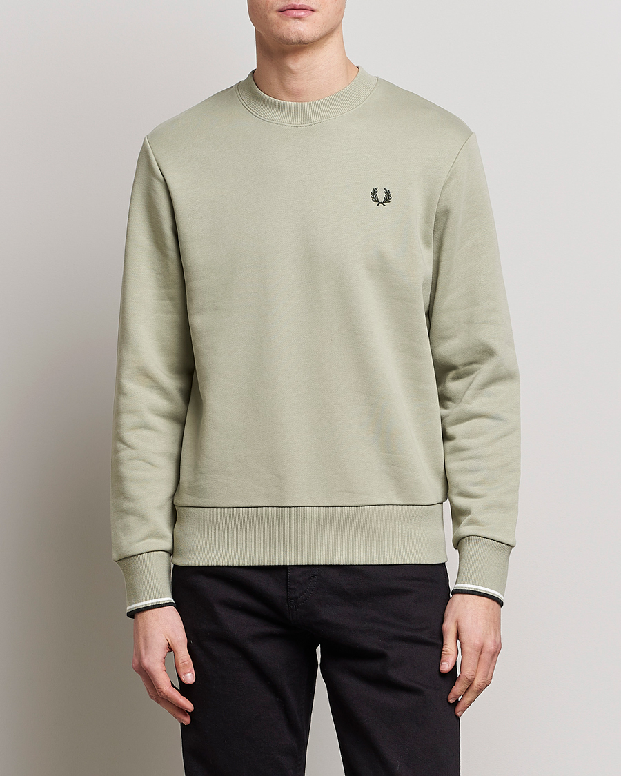 Herre | Gensere | Fred Perry | Crew Neck Sweatshirt Sea Gras
