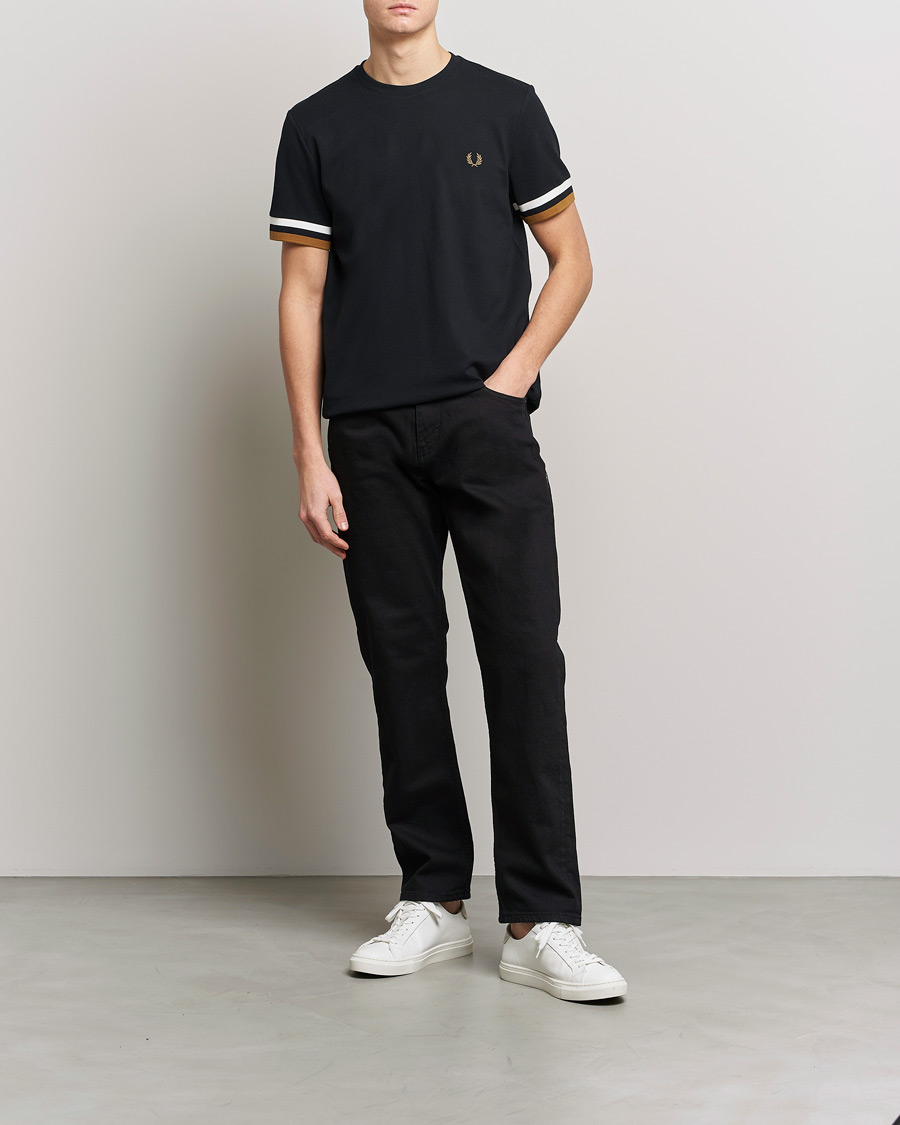 Herre | T-Shirts | Fred Perry | Boled Tipped Pique T-Shirt Black