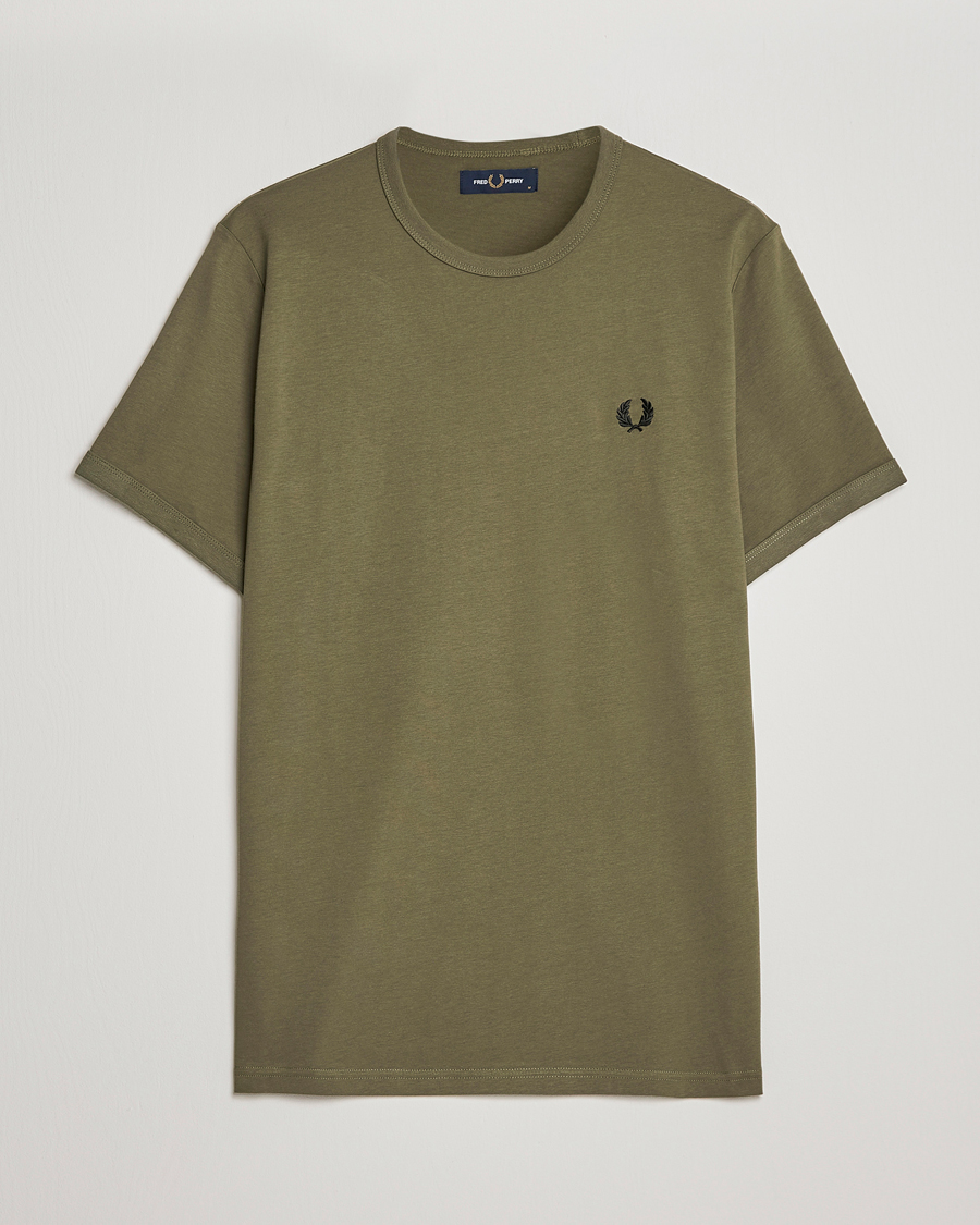 Herre | T-Shirts | Fred Perry | Ringer T-Shirt Unifrom Green