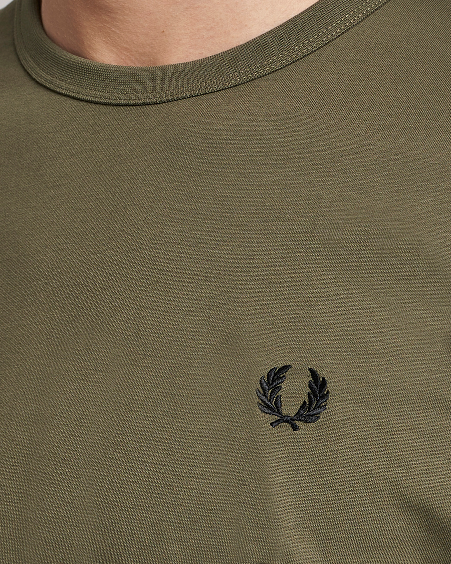 Herre | T-Shirts | Fred Perry | Ringer T-Shirt Unifrom Green