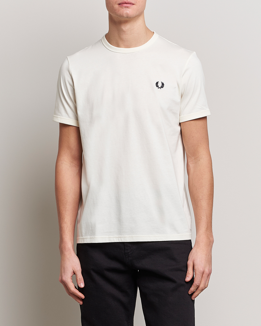 Herre |  | Fred Perry | Ringer T-Shirt Ecru