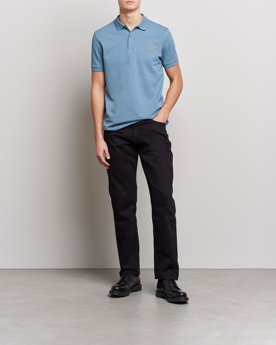 Herre | Pikéer | Fred Perry | Plain Polo Shirt Ash Blue