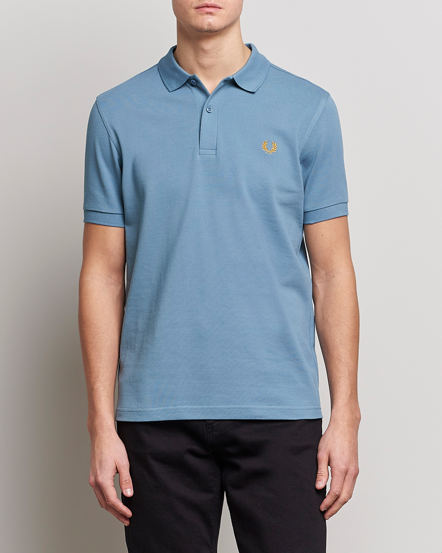 Herre | Pikéer | Fred Perry | Plain Polo Shirt Ash Blue