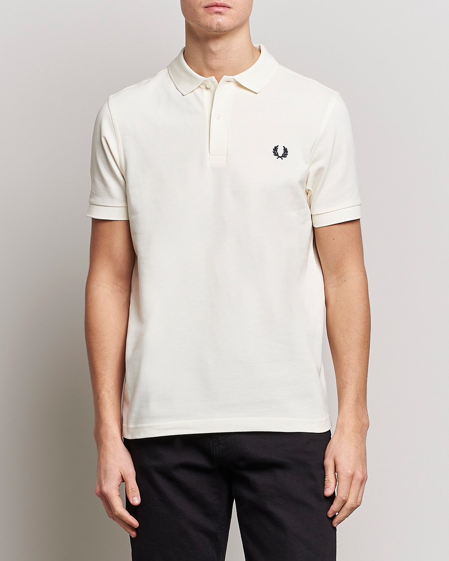 Herre |  | Fred Perry | Plain Polo Shirt Ecru