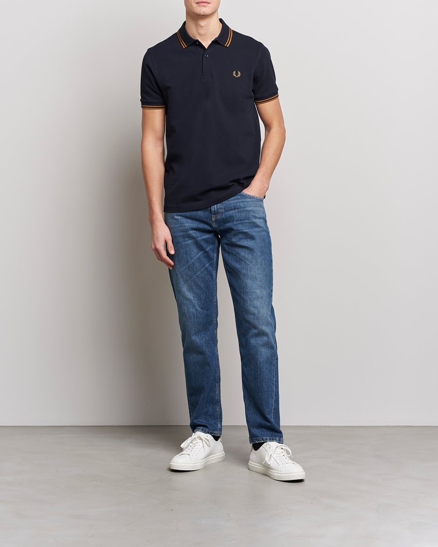Herre | Pikéer | Fred Perry | Twin Tipped Polo Shirt Navy