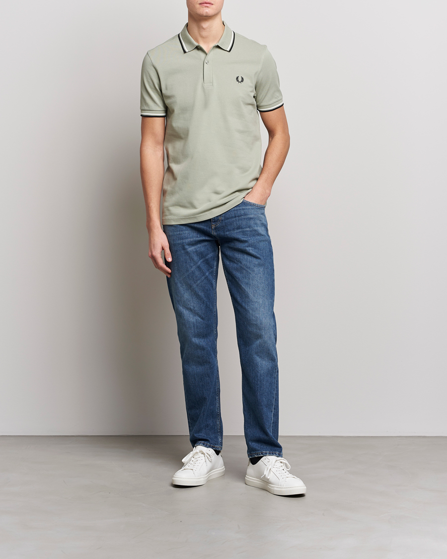 Herre | Pikéer | Fred Perry | Twin Tipped Polo Shirt Sea Gras