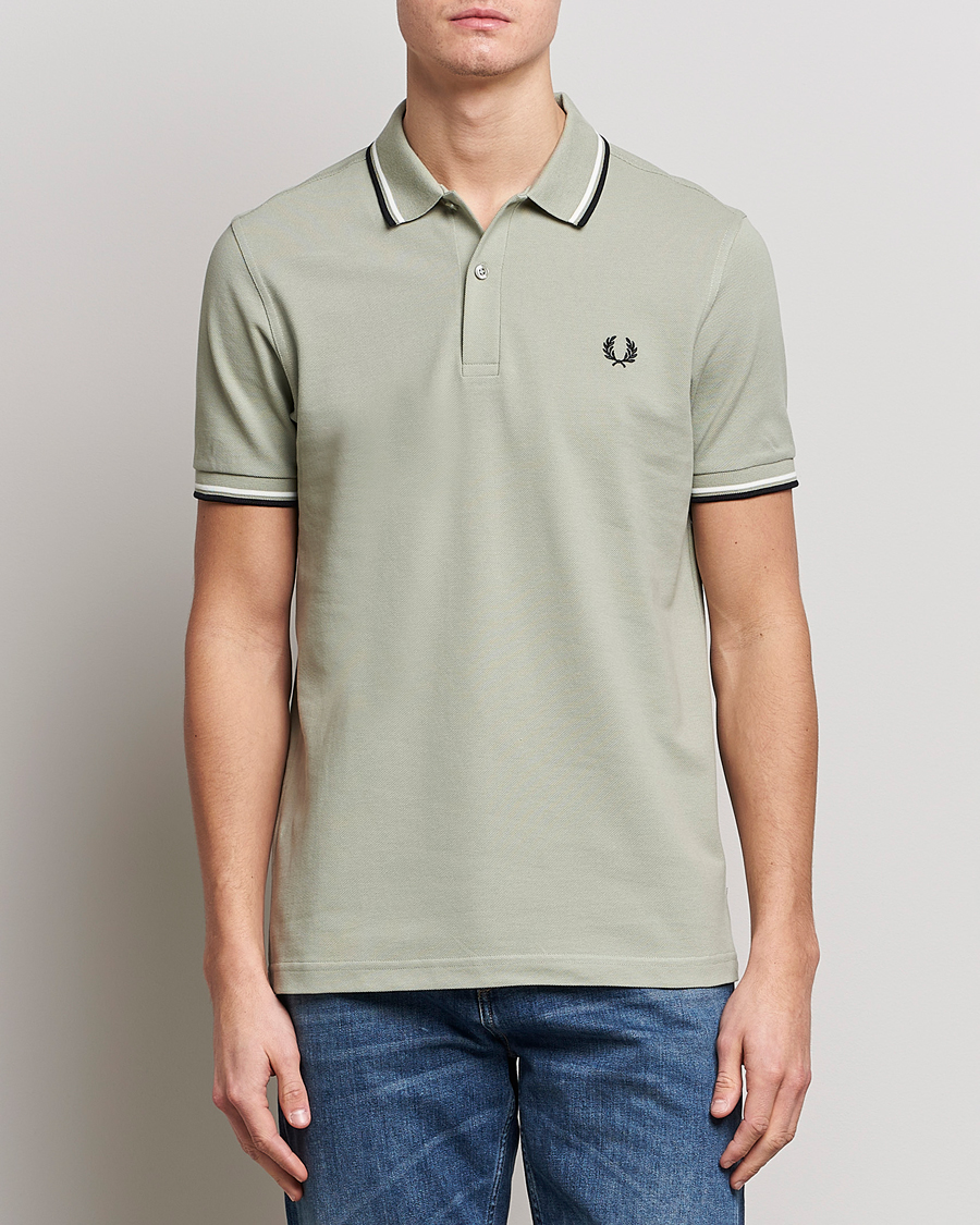 Herre |  | Fred Perry | Twin Tipped Polo Shirt Sea Gras