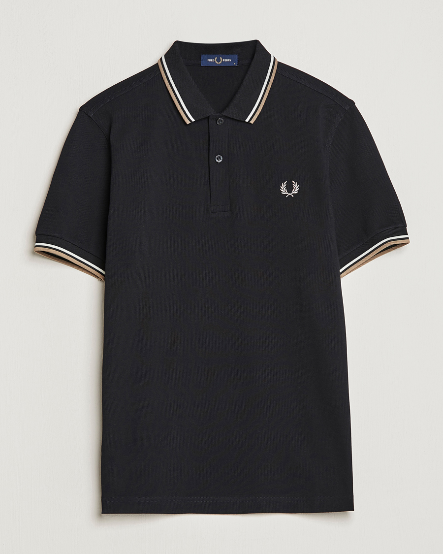 Herre | Pikéer | Fred Perry | Twin Tipped Polo Shirt Black