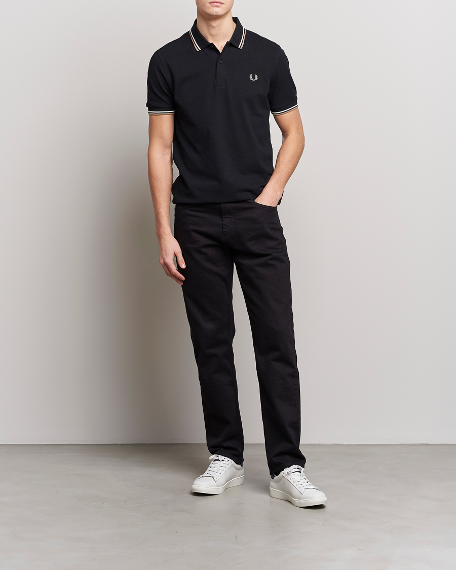 Herre | Pikéer | Fred Perry | Twin Tipped Polo Shirt Black