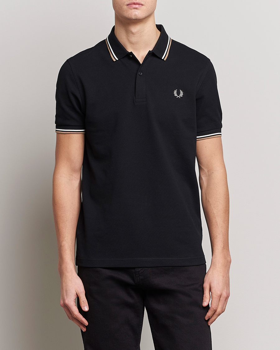 Herre | Pikéer | Fred Perry | Twin Tipped Polo Shirt Black