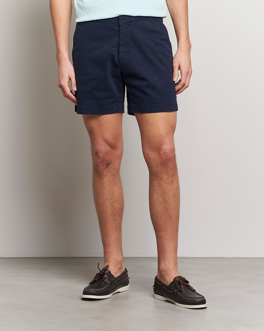 Herre | Tøj | Orlebar Brown | Bulldog Cotton Stretch Twill Shorts Dark Navy