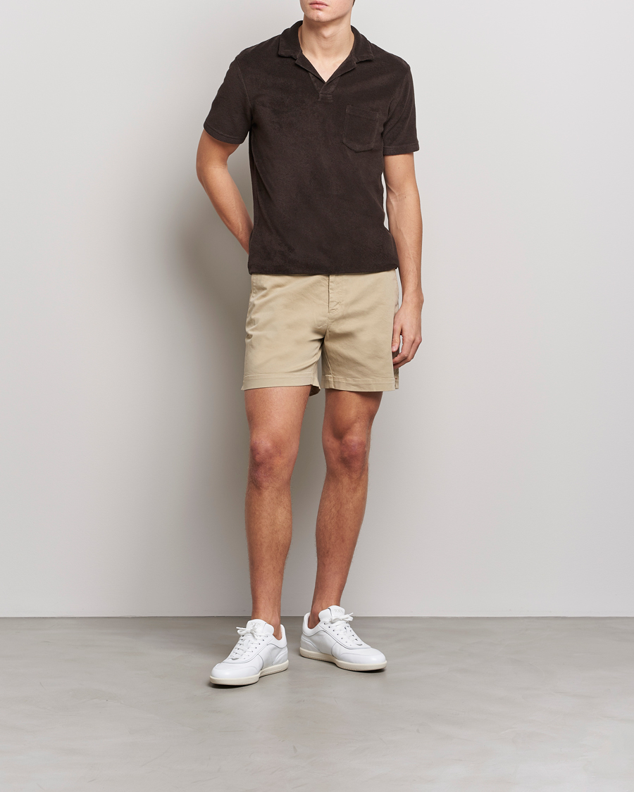 Herre | Shorts | Orlebar Brown | Bulldog Cotton Stretch Twill Shorts Sand Dune