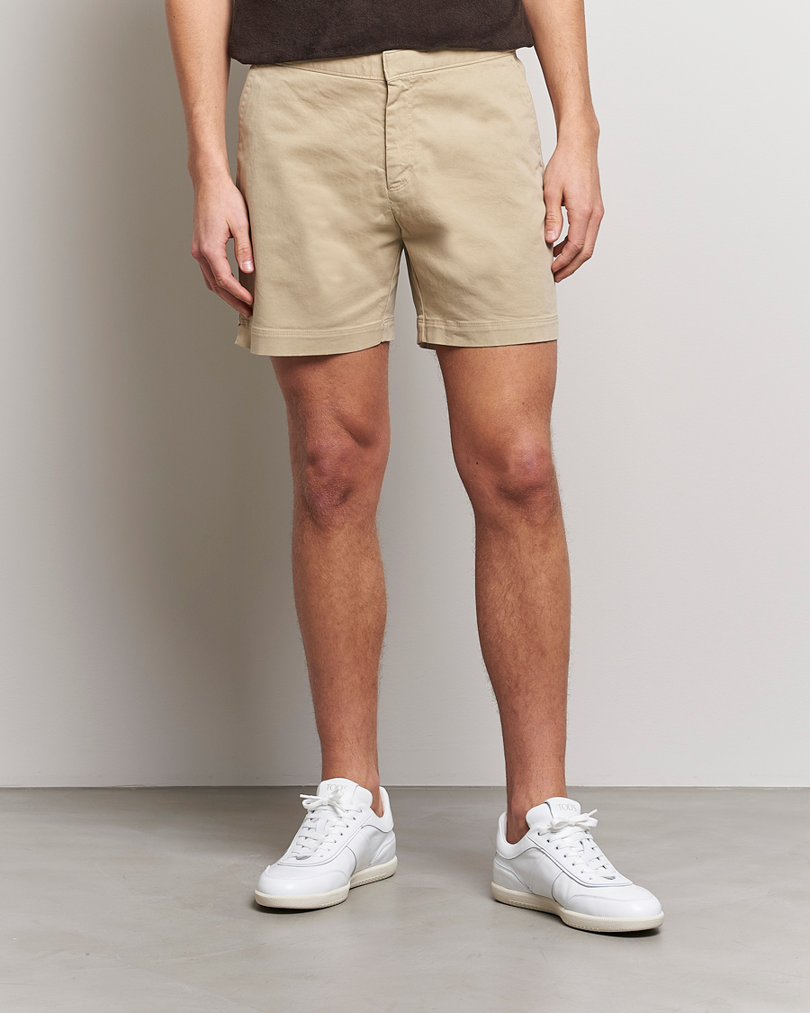 Herre | Shorts | Orlebar Brown | Bulldog Cotton Stretch Twill Shorts Sand Dune