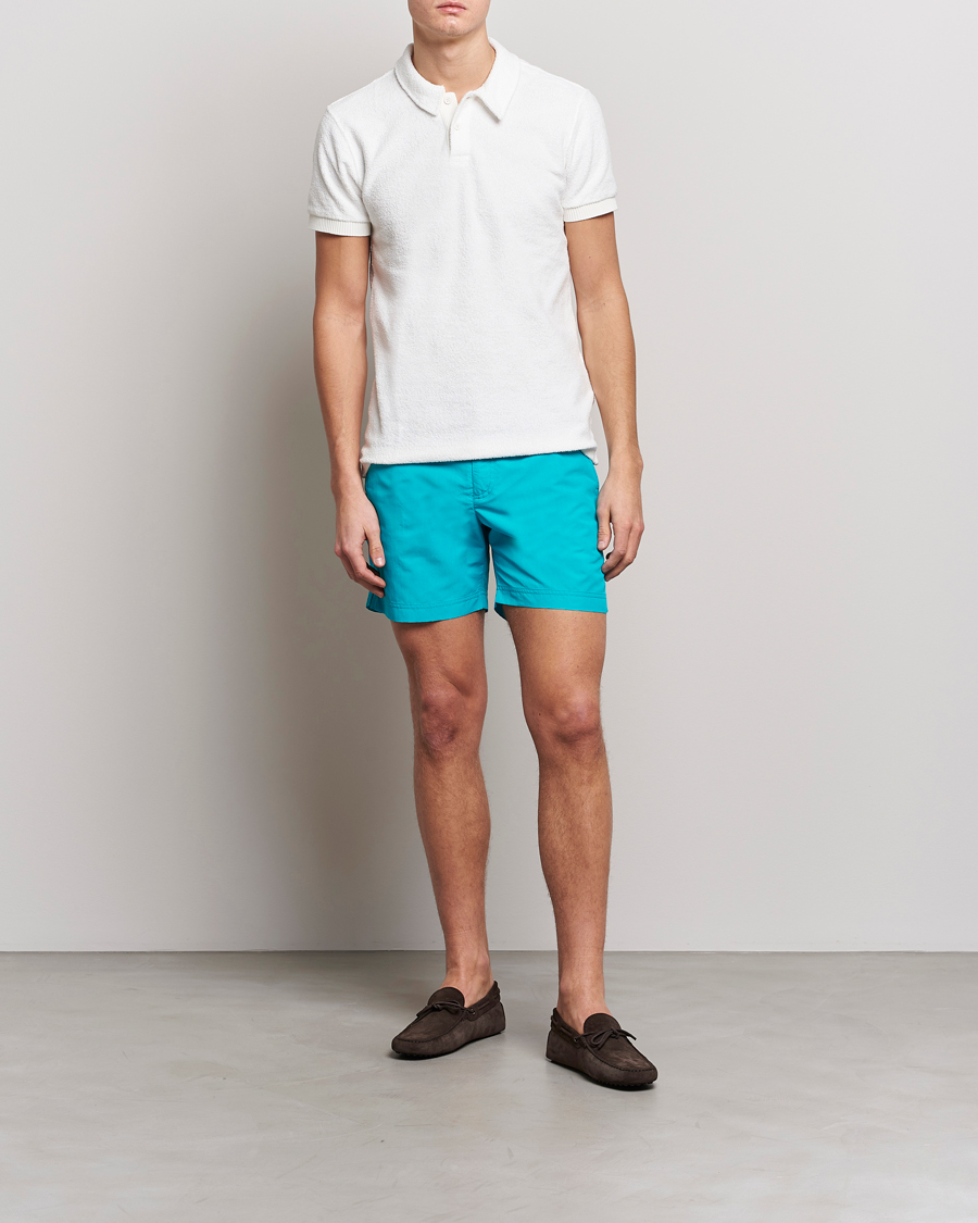 Herre | Badeshorts | Orlebar Brown | Bulldog II Medium Length Swim Shorts Crystal Sea