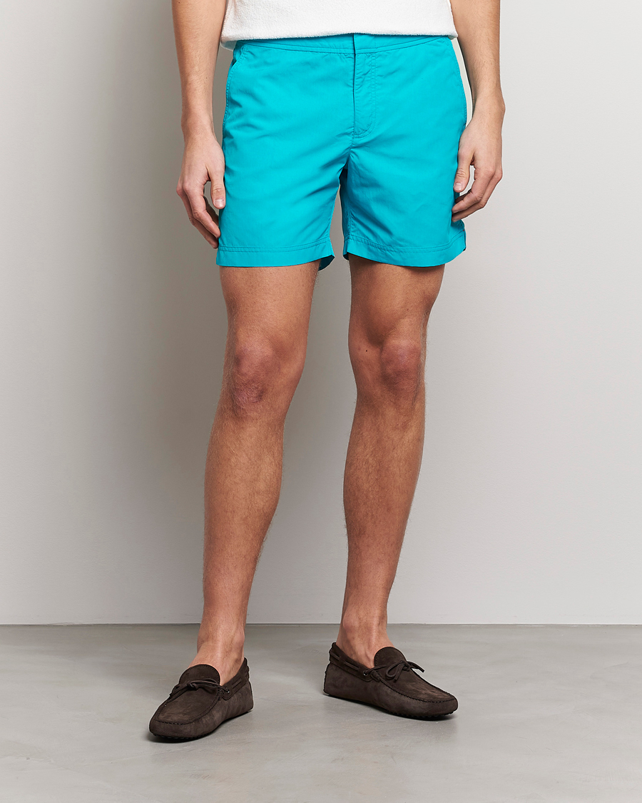 Herre | Badeshorts | Orlebar Brown | Bulldog II Medium Length Swim Shorts Crystal Sea